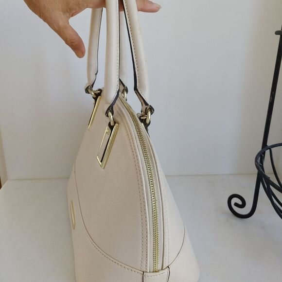 Anne Klein Bowler Winter White purse Bag tote - Picture 5 of 9